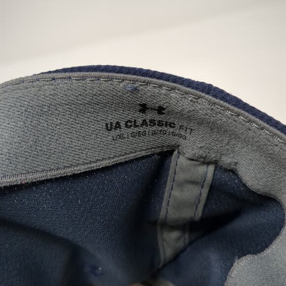 Under Armour Fitted Hat Blue XL Embroidered Logo UA Classic Fit Outdoor - Picture 10 of 10